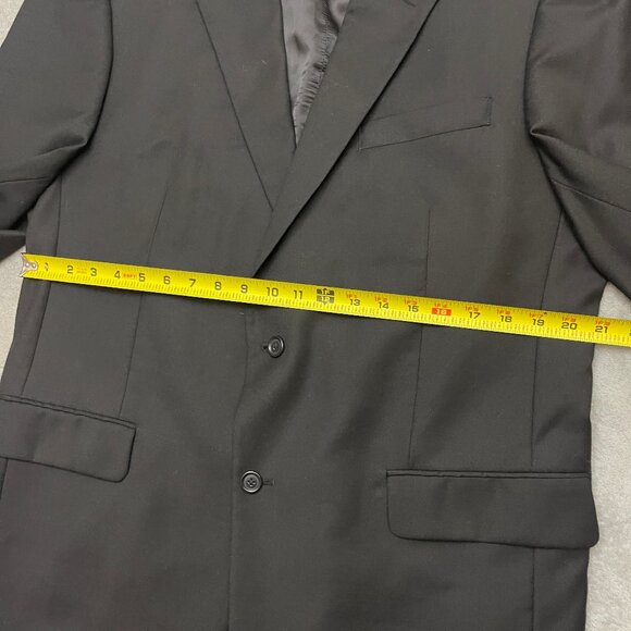 Jos. A. Bank Sport Coat 44L Black Wool 2-Button Tall Blazer - Picture 6 of 12